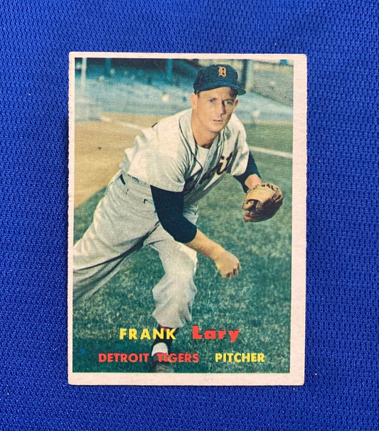 1957 TOPPS FRANK LARY DETROIT TIGERS #168 CARD VINTAGE SET-BREAK