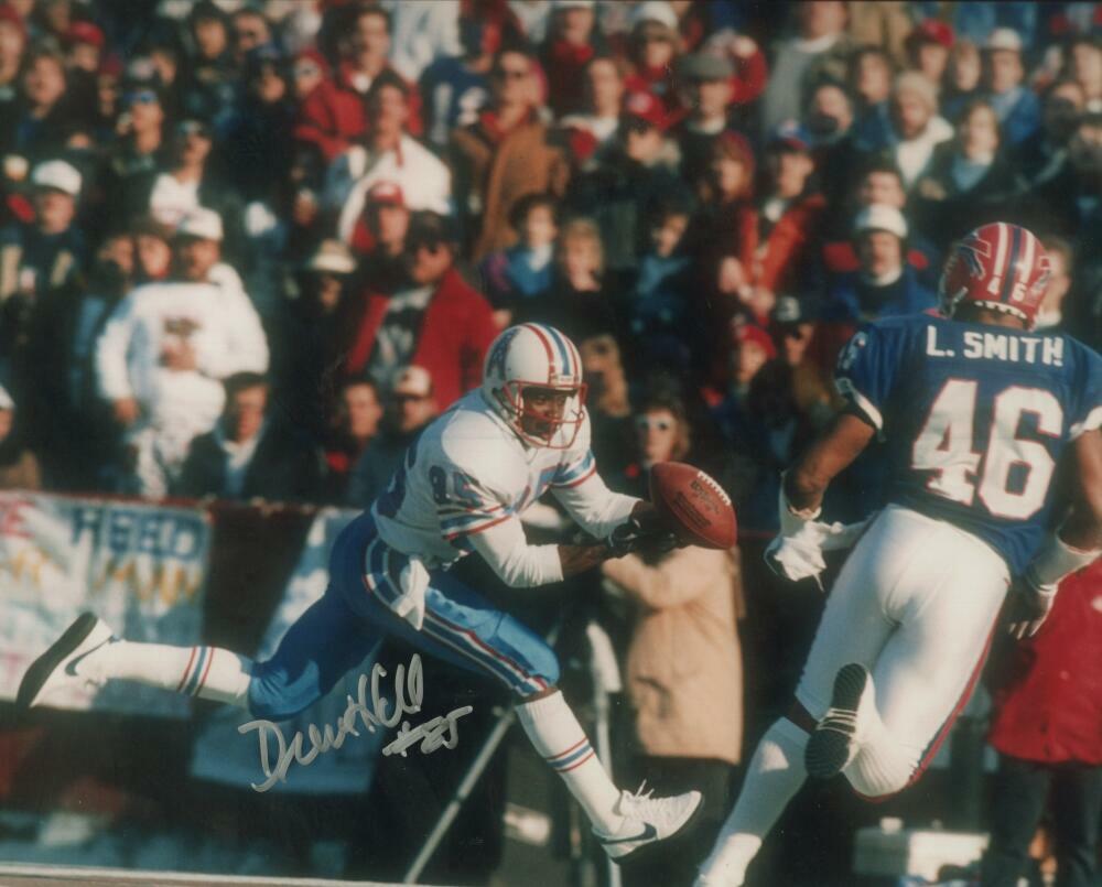 DREW HILL HOUSTON OILERS SIGNED AUTOGRAPHED 8X10 PHOTO W/ COA