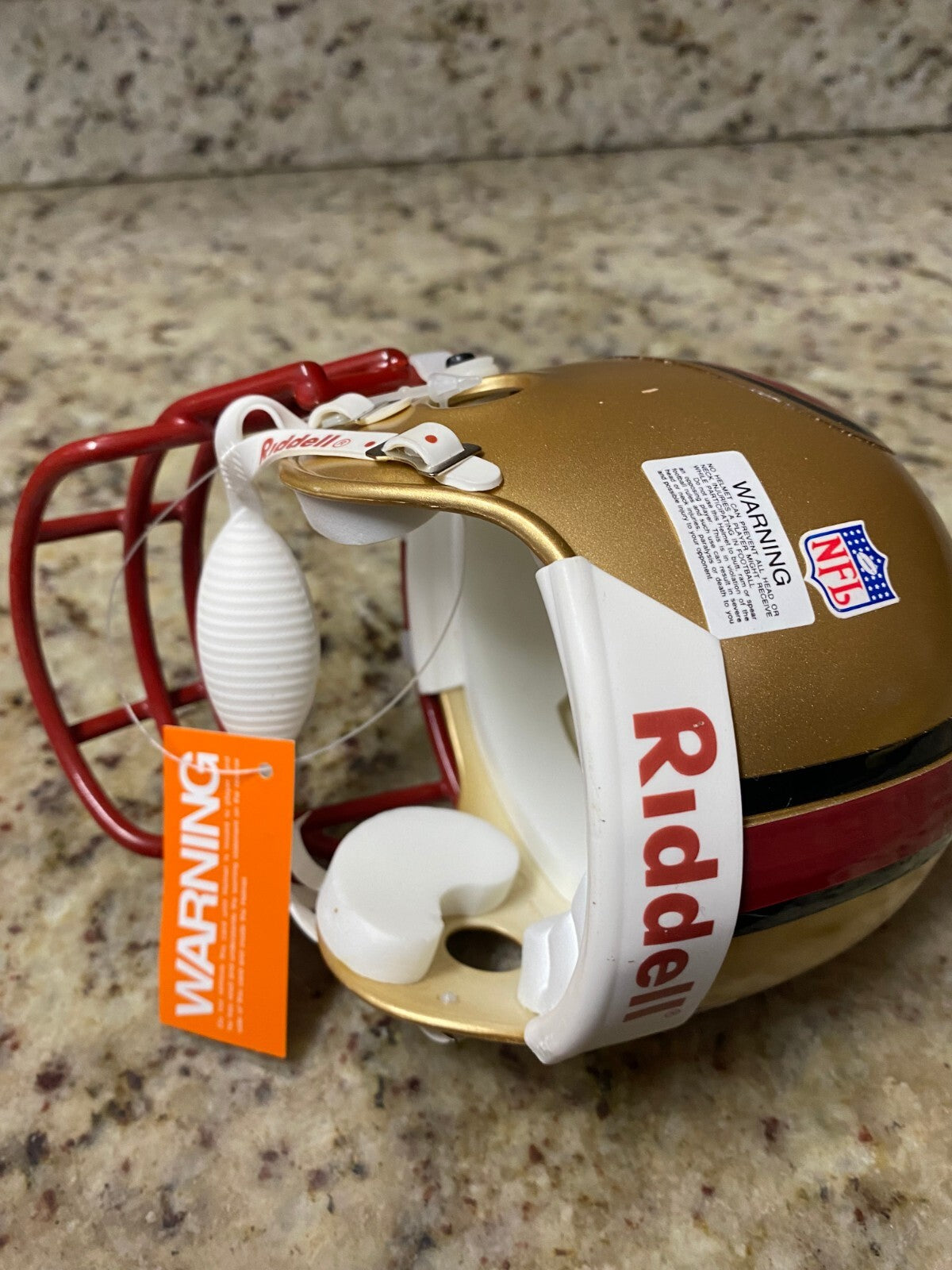 NFL SAN FRANCISCO 49ERS TEAM LOGO RIDDELL MINI HELMET UNSIGNED