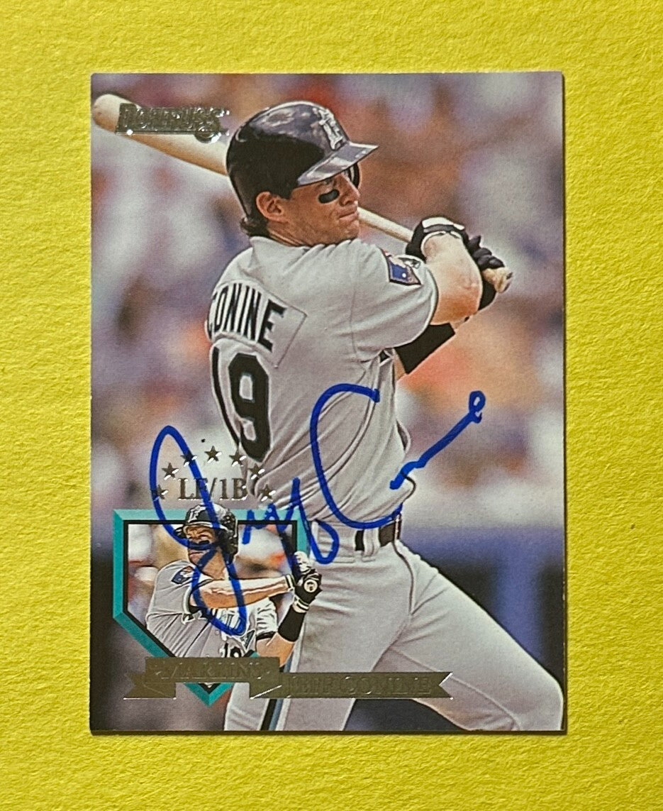 1995 DONRUSS JEFF CONINE SIGNED AUTOGRAPH CARD W/ COA #392 MARLINS