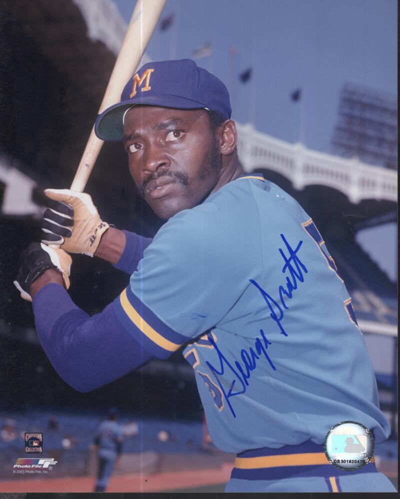 GEORGE SCOTT  BREWERS SIGNED AUTOGRAPHED 8X10 PHOTO W/ COA