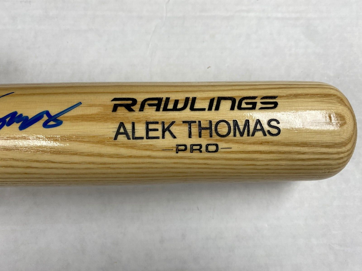 ALEK THOMAS ARIZONA DIAMONDBACKS SIGNED AUTOGRAPH RAWLINGS BLONDE BAT BECKETT *