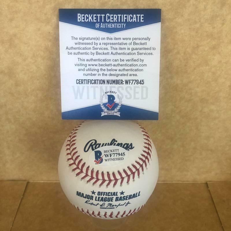 SHANE BIEBER INDIANS  2020 AL CY YOUNG SIGNED AUTO M.L BASEBALL BECKETT WF77945