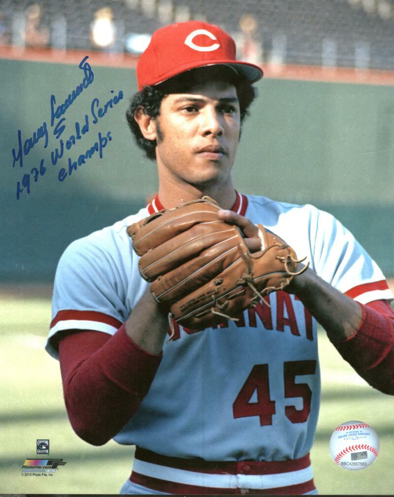 MANNY SARMIENTO REDS 1976 WORLD SERIES CHAMPS SIGNED 8X10 PHOTO W/ COA