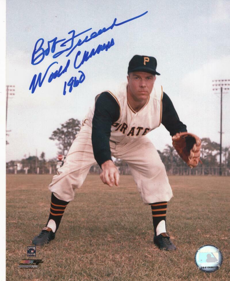 BOB FRIEND PITTSBURGH PIRATES WORLD CHAMPS  SIGNED 8X10 PHOTO JSA SOA