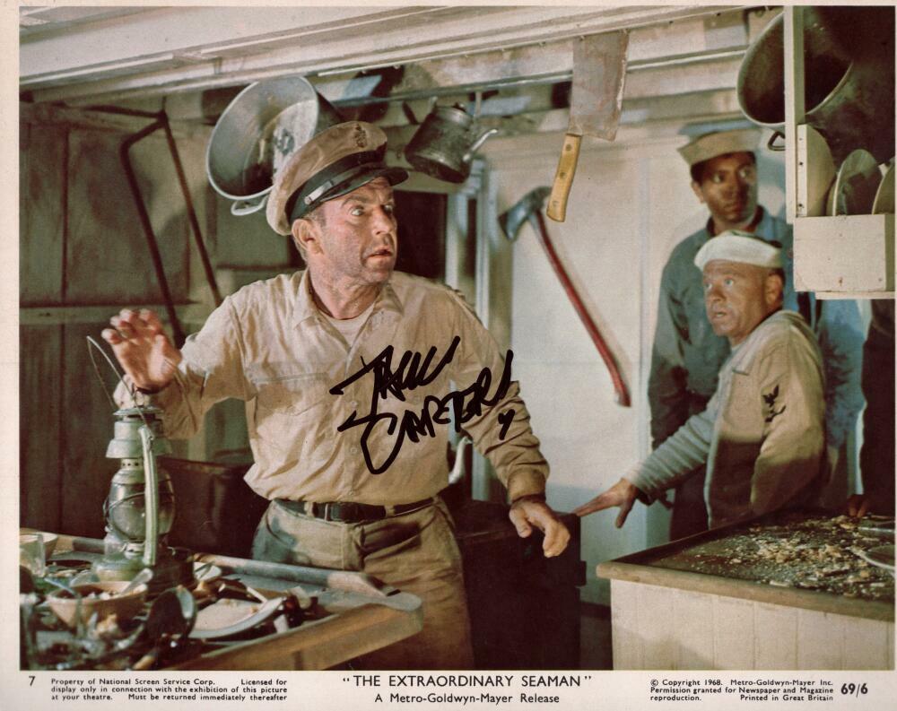 JACK CARTER "THE EXTRAORDINARY SEAMAN" SIGNED AUTOGRAPHED 8X10 PHOTO W/ COA