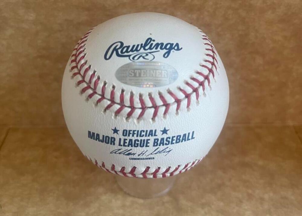 RANDY JOHNSON EXPOS/YANKEES SIGNED BASEBALL MLB STEINER