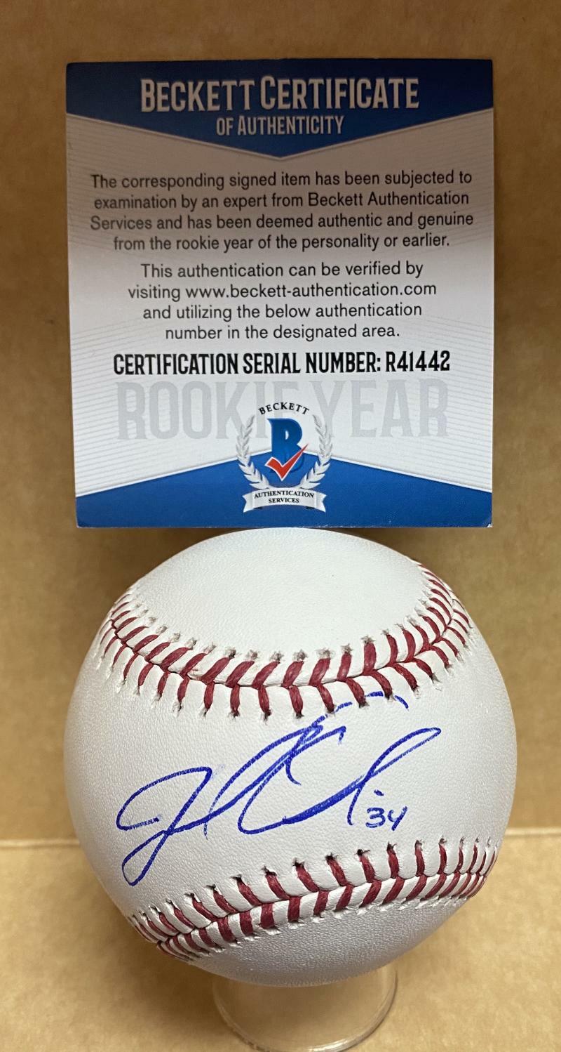 JARED OLIVA PITTSBURGH PIRATES ROOKIE YEAR SIGNED M.L. BASEBALL BECKETT R41443