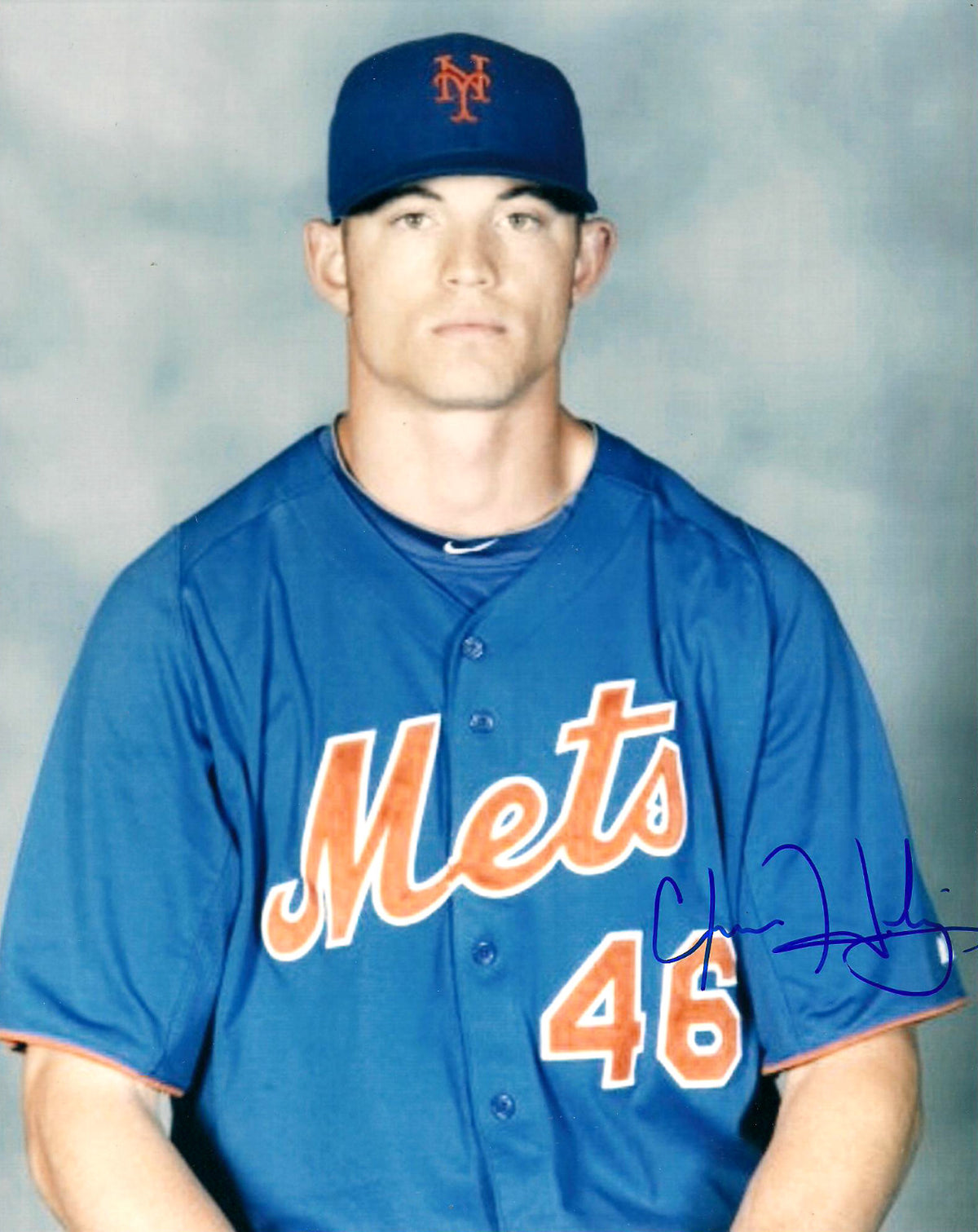 CHASE HUCHINGSON NEW YORK METS SIGNED AUTOGRAPHED 8X10 PHOTO W/COA