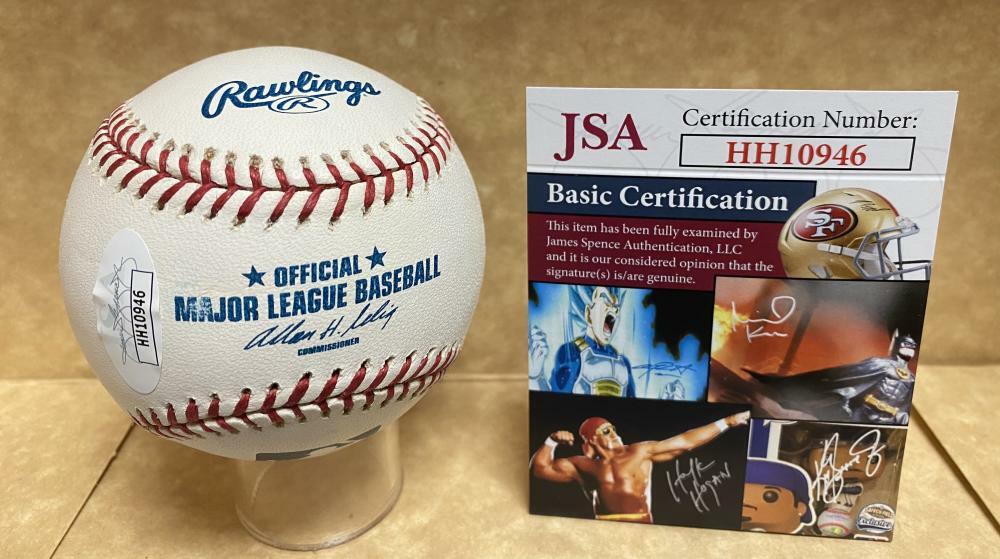 LARRY JASTER 66 NL SHUTOUT LEADER ALL AGAINST DODGERS SIGNED BASEBALL HH10946
