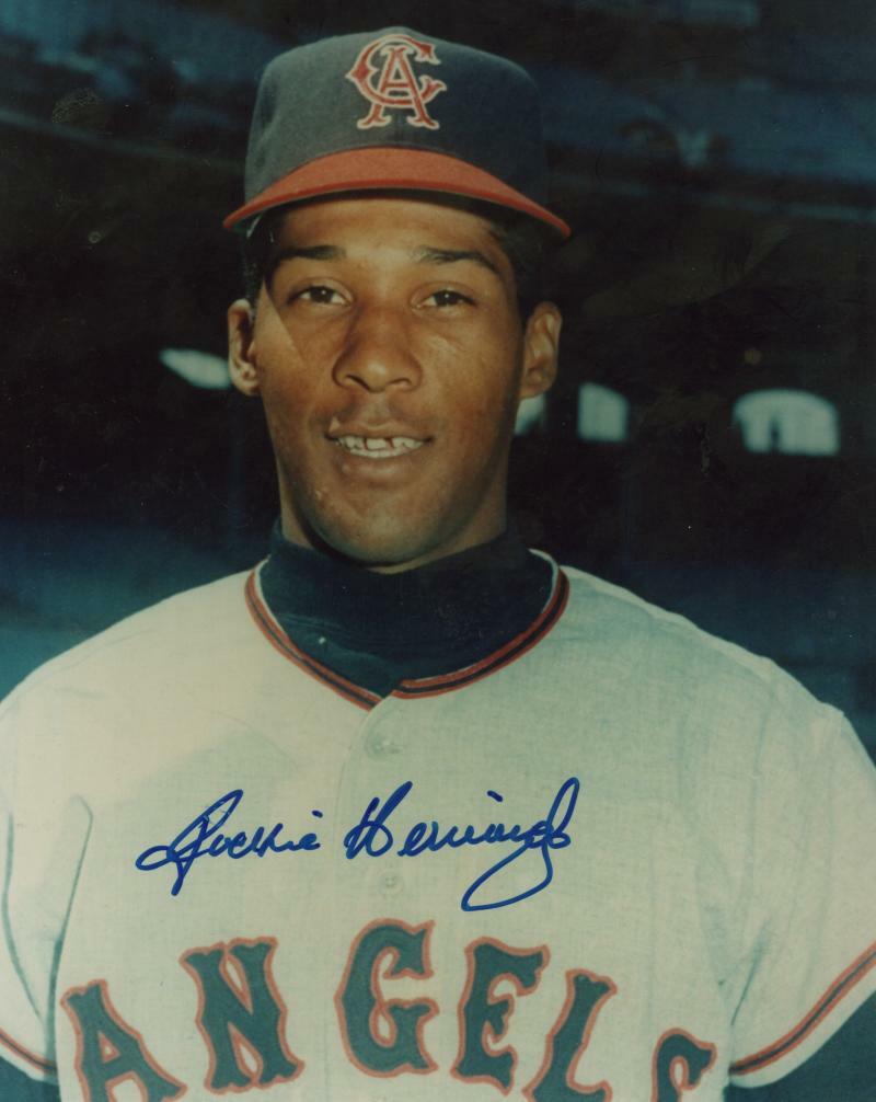 JACKIE HERNANDEZ CALIFORNIA ANGELS  SIGNED AUTOGRAPHED 8X10 PHOTO W/ COA