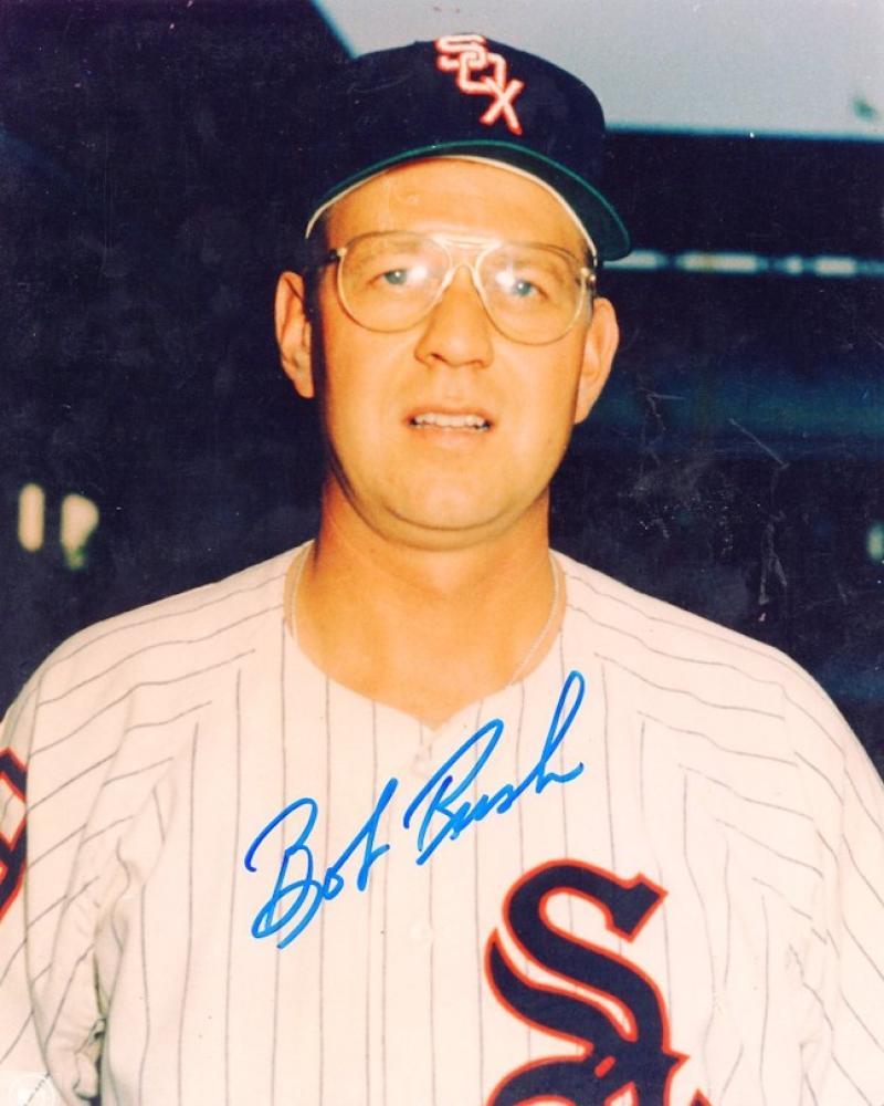 BOB RUSH  CHICAGO WHITE SOX SIGNED AUTOGRAPHED 8X10 PHOTO W/COA