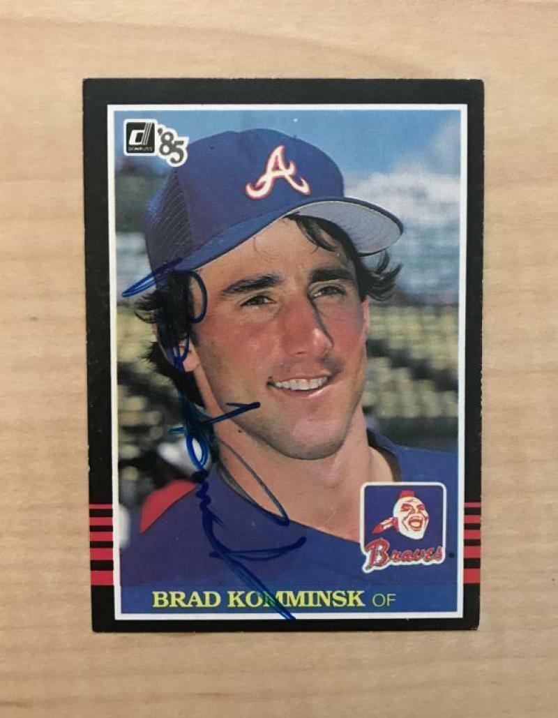 BRAD KOMMINSK ATLANTA BRAVES SIGNED AUTOGRAPHED 1985 DONRUSS CARD #321 W/COA