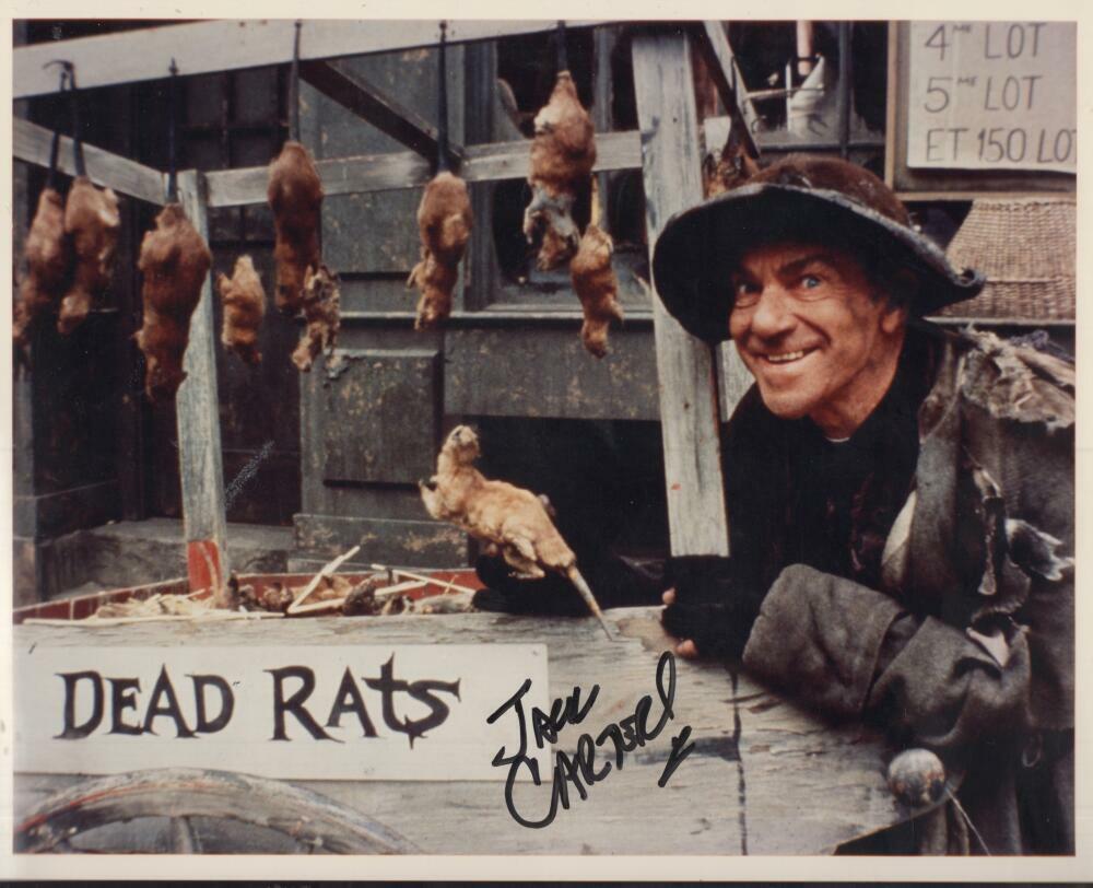 JACK CARTER DEAD RATS SIGNED AUTOGRAPHED 8X10 PHOTO W/ COA
