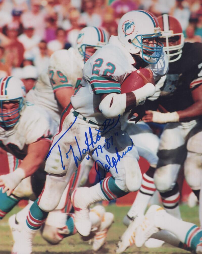 TONY NATHAN DOLPHINS  SIGNED AUTOGRAPHED 8X10 PHOTO W/ COA