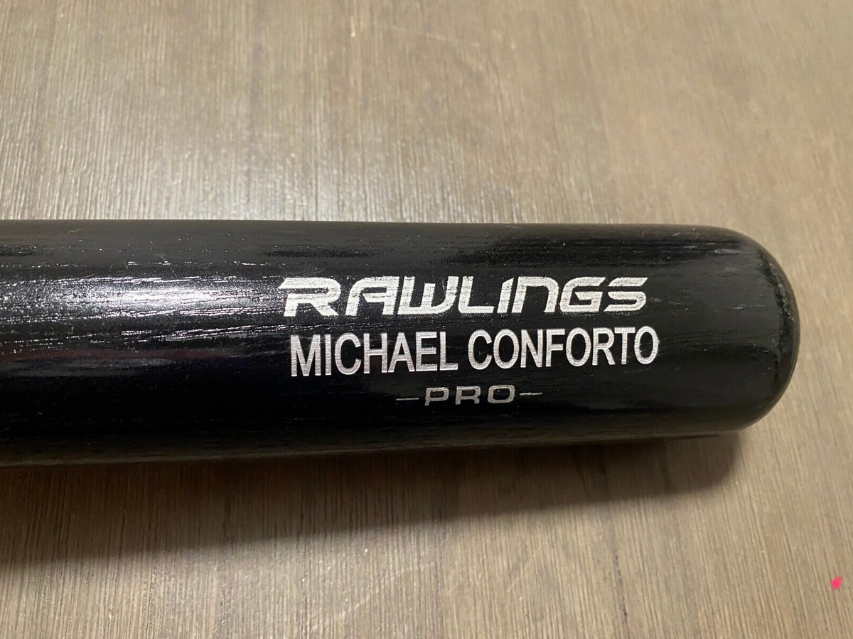 MICHAEL CONFORTO MLB ENGRAVED RAWLINGS PRO BLACK BASEBALL BAT (FULL SIZE)