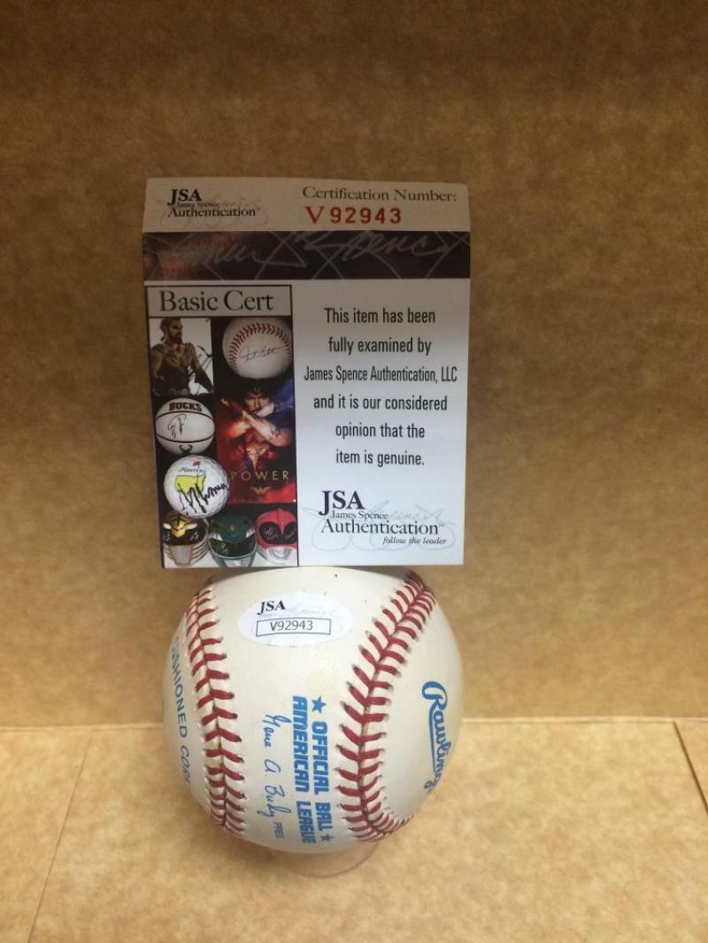 FRANK ROBINSON BALTIMORE ORIOLES SIGNED AUTOGRAPHED A.L. BASEBALL JSA V92943
