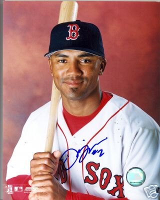 DAMIAN JACKSON BOSTON RED SOX SIGNED 8X10 PHOTO W/COA