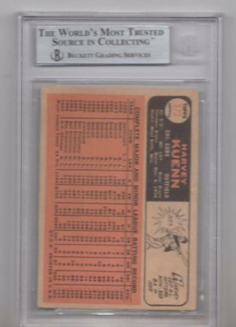 1966 TOPPS HARVEY KUENN VINTAGE SIGNED CARD BECKETT AUTHENTIC AUTOGRAPH