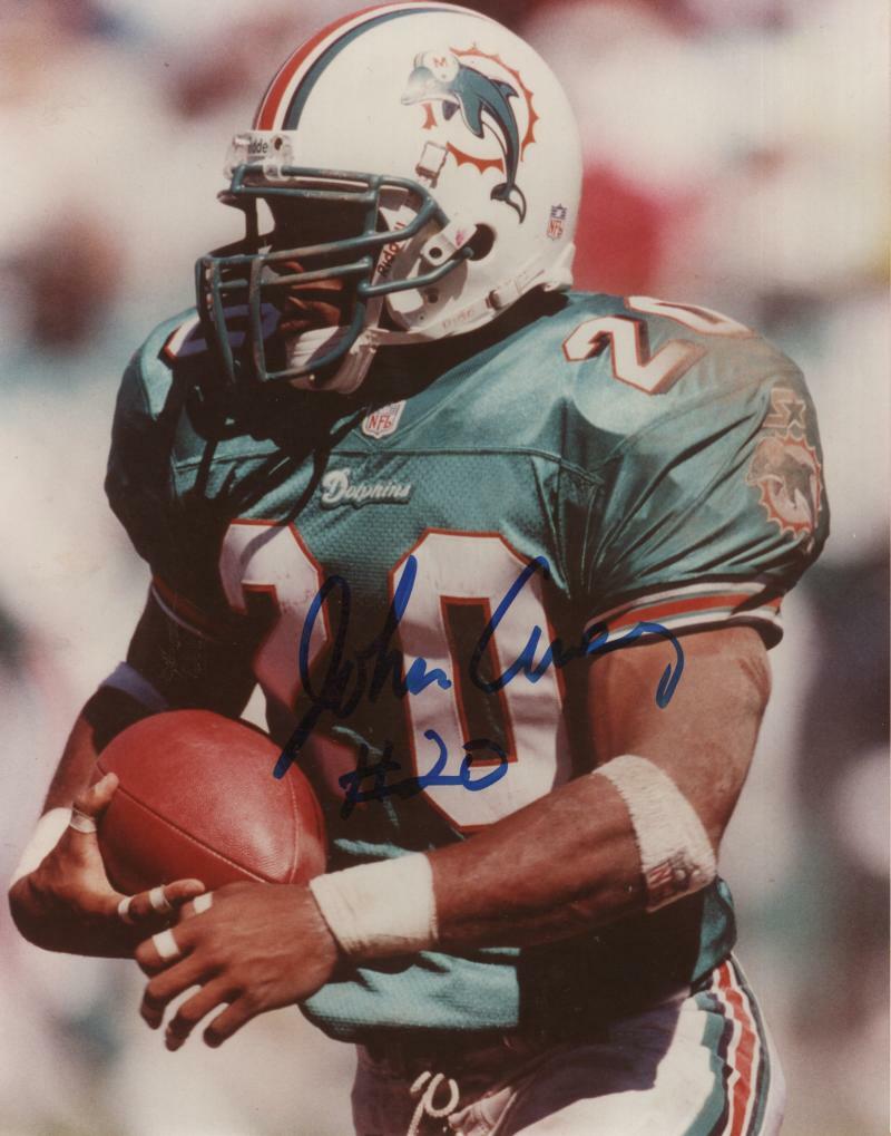 JOHN AVERY MIAMI DOLPHINS  SIGNED AUTOGRAPHED 8X10 PHOTO W/ COA