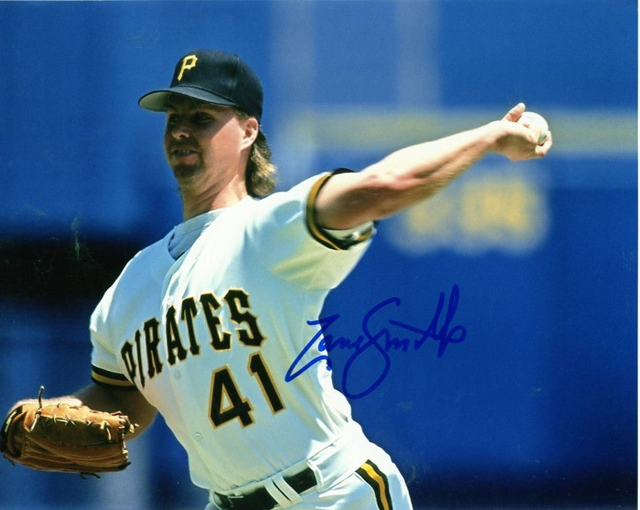 ZANE SMITH ACTION PITTSBURGH PIRATES  SIGNED AUTOGRAPHED 8X10  PHOTO