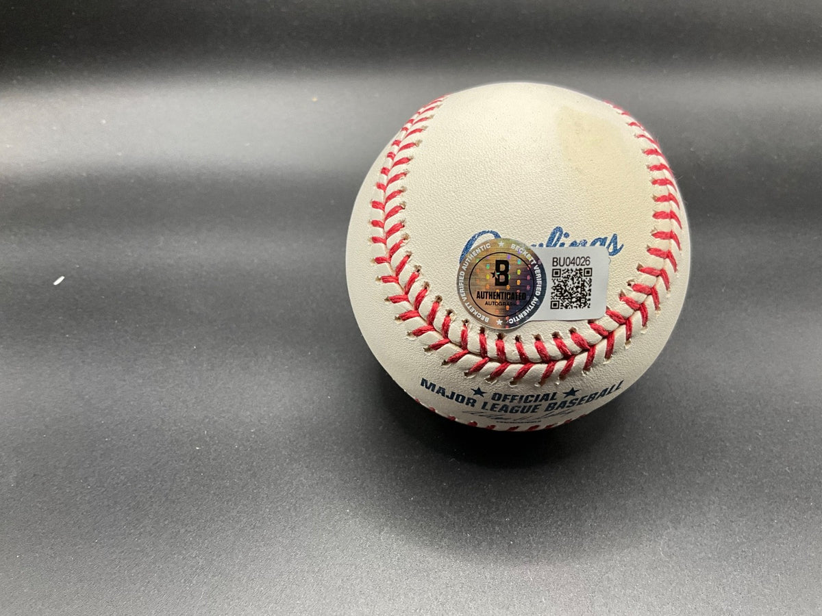 Aaron Harang Cincinnati Reds Signed Baseball Beckett Auto Holo Ball