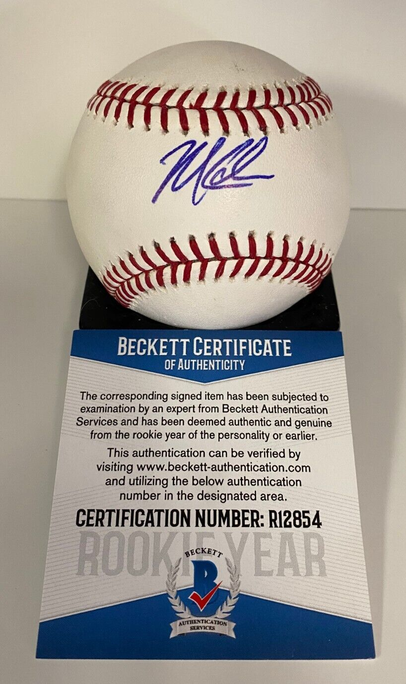 MITCH KELLER PITTSBURGH PIRATES SIGNED AUTOGRAPHED M.L. BASEBALL BECKETT R12854