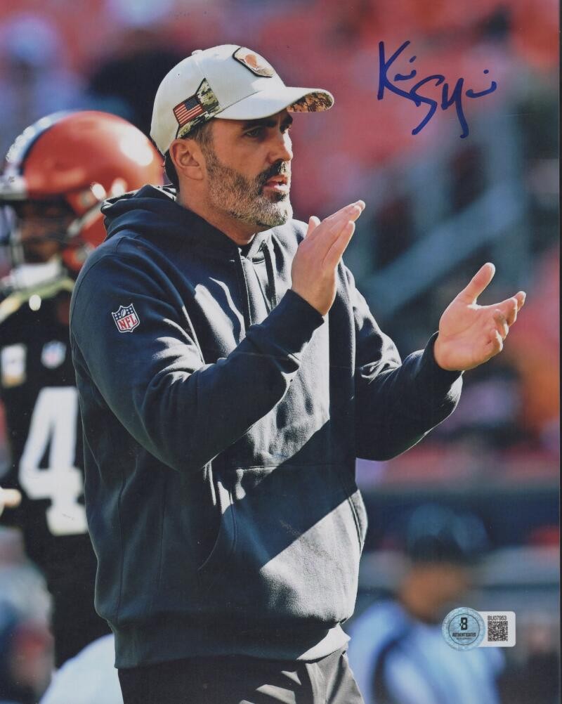 KEVIN STEFANI CLEVELAND BROWNS COACH SIGNED 8X10 PHOTO BECKETT BU07953