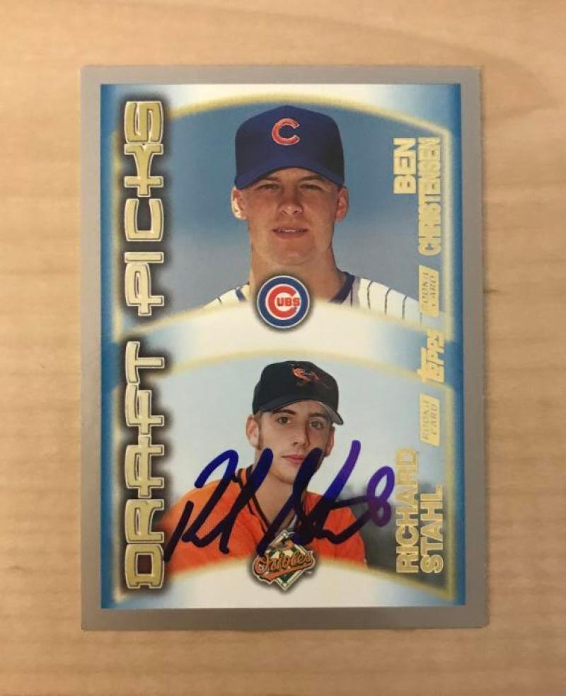 RICHARD STAHL BALTIMORE ORIOLES SIGNED AUTOGRAPHED 2000 TOPPS CARD #450 W/COA 