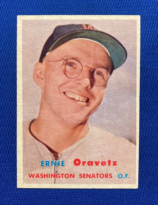 1957 TOPPS ERNIE ORAVETZ WASHINGTON SENATORS #179 CARD VINTAGE SET-BREAK
