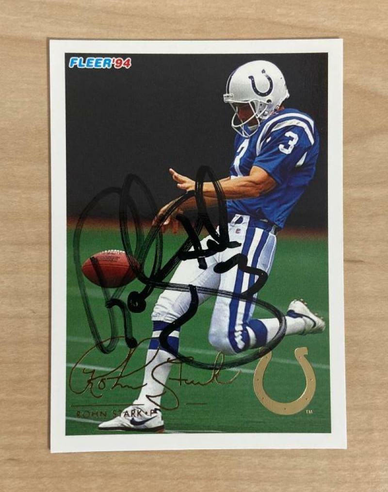 ROHN STARK INDIANAPOLIS COLTS SIGNED AUTOGRAPHED 1994 FLEER CARD #213 W/COA