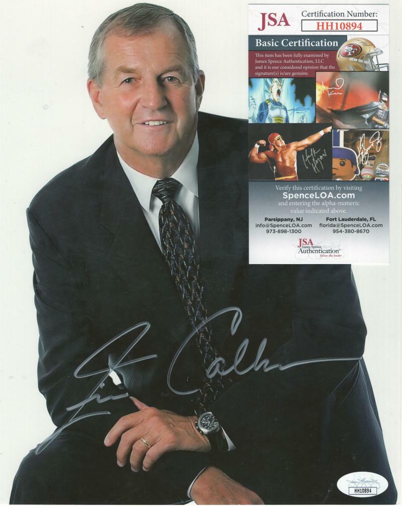 JIM CALHOUN UCONN SIGNED AUTOGRAPHED 8X10 PHOTO JSA HH10894