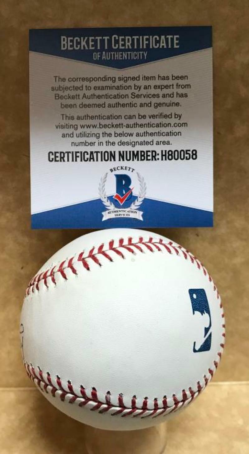 CAMERON MAYBIN NEW YORK YANKEES SIGNED AUTO M.L. BASEBALL BECKETT H80058