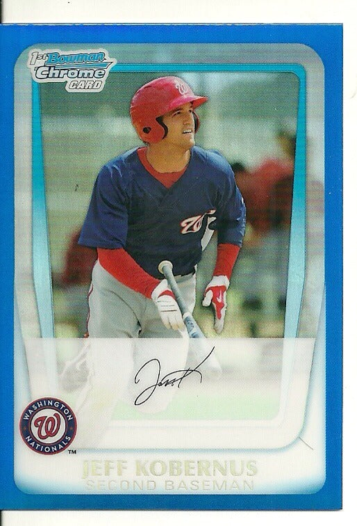 JEFF KOBERNUS WASHINGTON NATIONALS 2013 BOWMAN CHROME CARD #BCP128 66/150