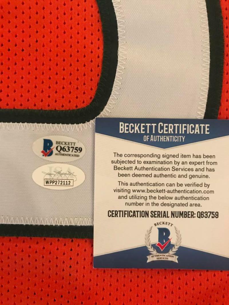 FRANK GORE # HURRICANES SIGNED  AUTOGRAPHED  XL JERSEY JSA BECKETT Q63759