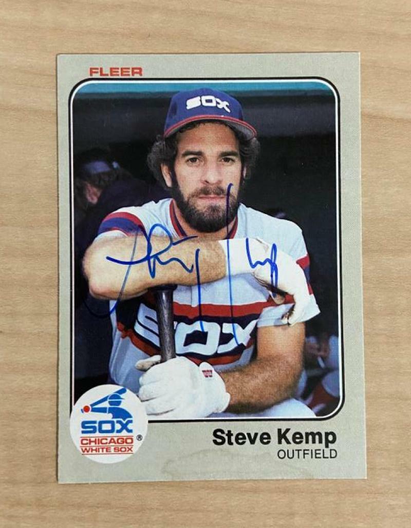 STEVE KEMP CHICAGO WHITE SOX SIGNED AUTOGRAPHED 1983 FLEER CARD #239 W/COA