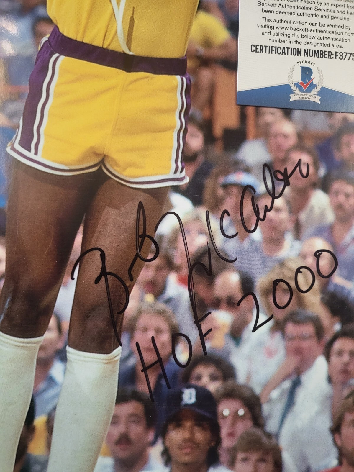 BOB MCADOO LAKERS SIGNED AUTOGRAPHED 16X20 PHOTO BECKETT AUTHENTICATED