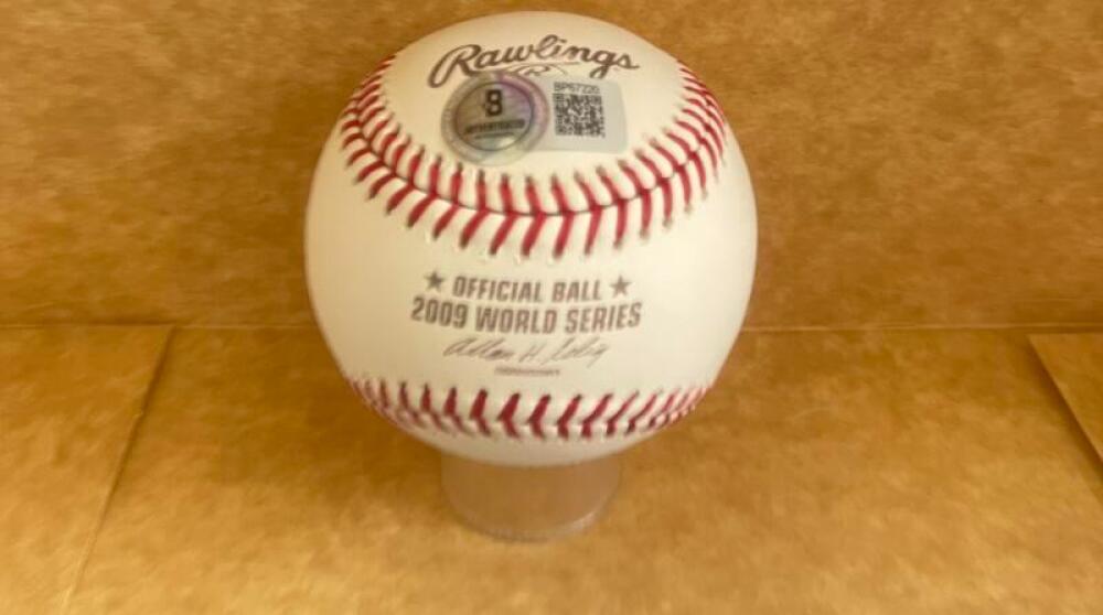JORGE POSADA YANKEES 1999 WORLD SERIES SIGNED BASEBALL BECKETT AUTH