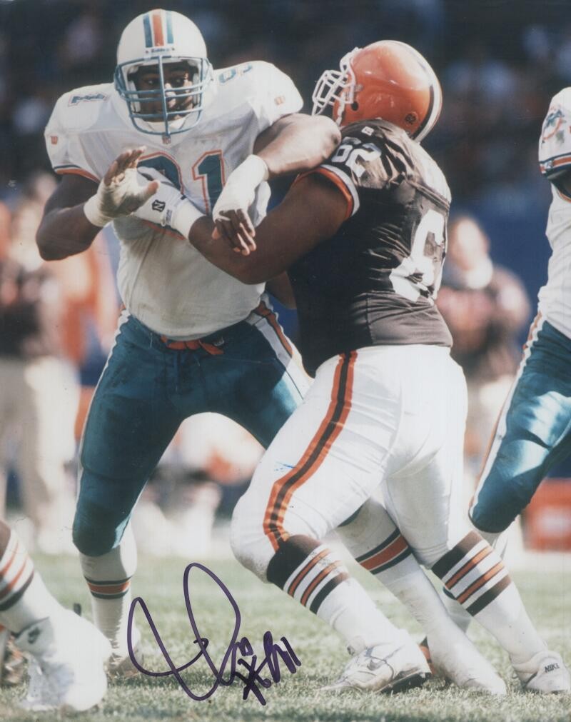 JEFF CROSS MIAMI DOLPHINS SIGNED AUTOGRAPHED 8X10 PHOTO W/ COA