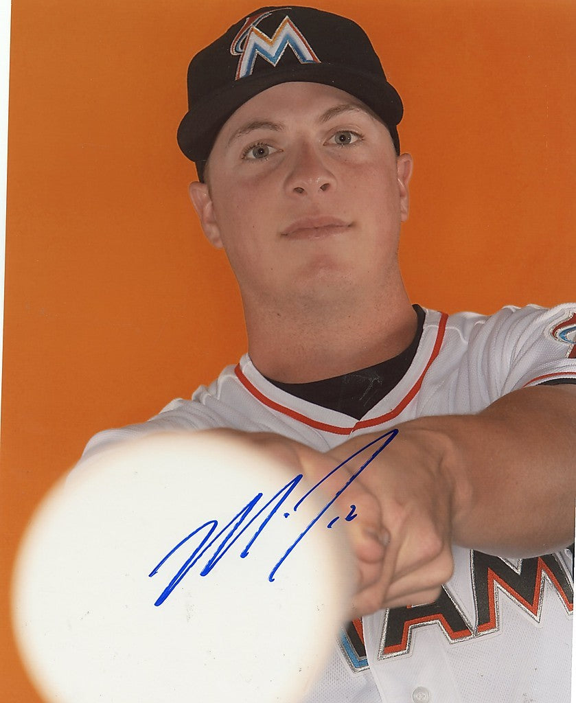 MATT DOMINGUEZ   MIAMI  MARLINS   SIGNED 8X10  PHOTO