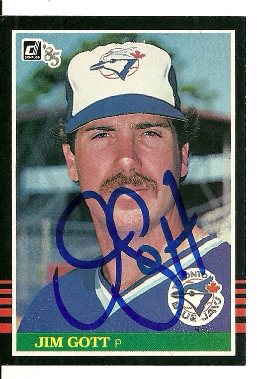 JAMES GOTT TORONTO BLUE JAYS SIGNED AUTOGRAPHED 1985 DONRUSS CARD #632 W/COA