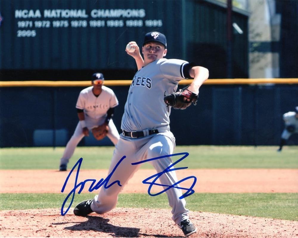 JORDAN FOLEY NEW YORK YANKEES SIGNED AUTOGRAPHED 8X10 PHOTO W/COA