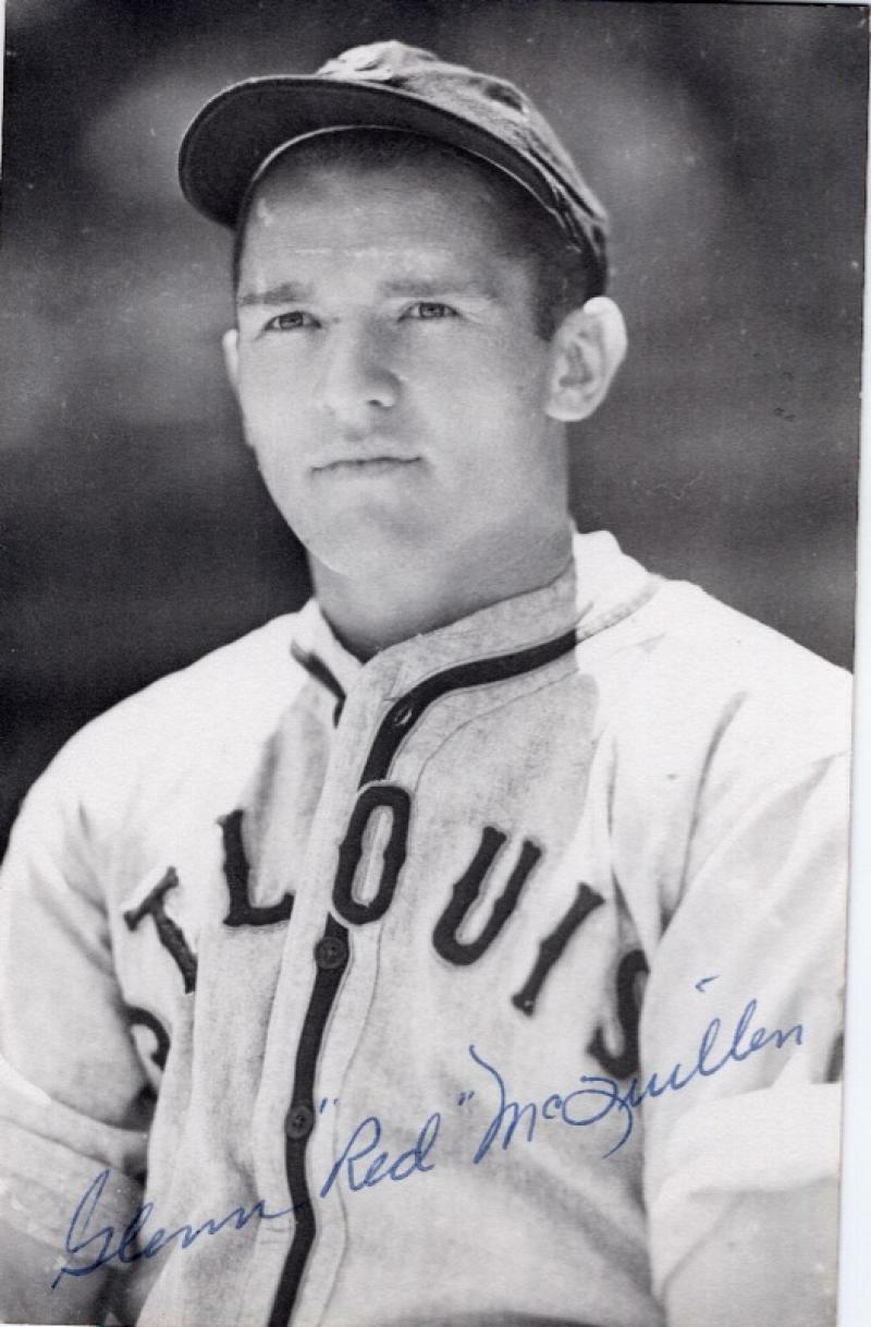 GLENN MCQUILLAN  ST. LOUIS BROWNS SIGNED AUTOGRAPHED 3X5 POSTCARD W/ COA