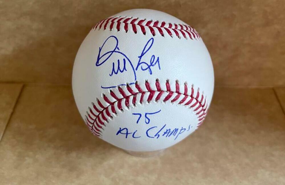 BILL LEE BOSTON RED SOX 75 AL CHAMPS SIGNED AUTO M.L. BASEBALL BECKETT WITNESS 