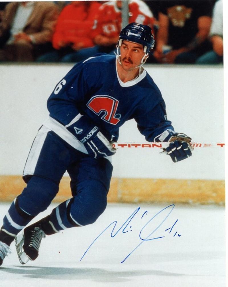 MICHEL GOURMET QUEBEC NORDIQUES  SIGNED AUTOGRAPHED 8X10 PHOTO W/ COA 