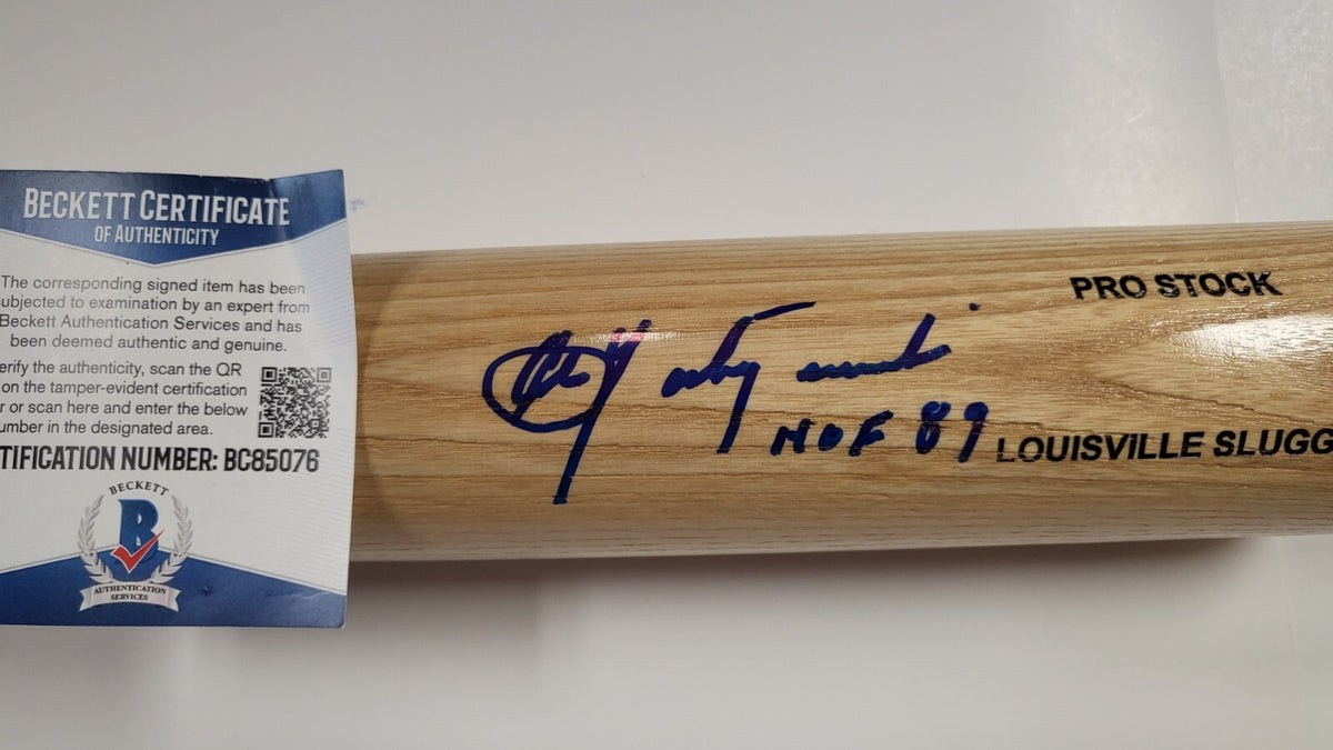 CARL YASTRZEMSKI HOF 89 SIGNED LOUISVILLE SLUGGER BAT BECKET BAS BC85077