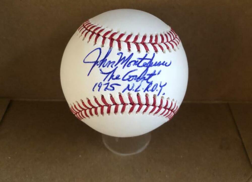 JOHN MONTEFUSCO "THE COUNT" 1975 N.L. ROY SIGNED VINTAGE N.L. BASEBALL BECKETT Y