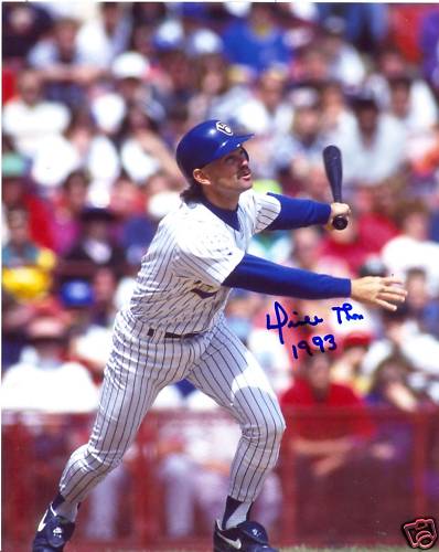 DICKIE THON MILWAUKEE BREWERS SIGNED 8X10 PHOTO W/COA
