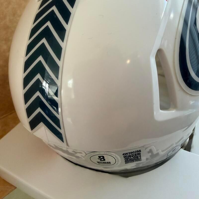 FRANK GORE 49ERS SIGNED SALUTE TO SERVICE MINI HELMET BECKETT