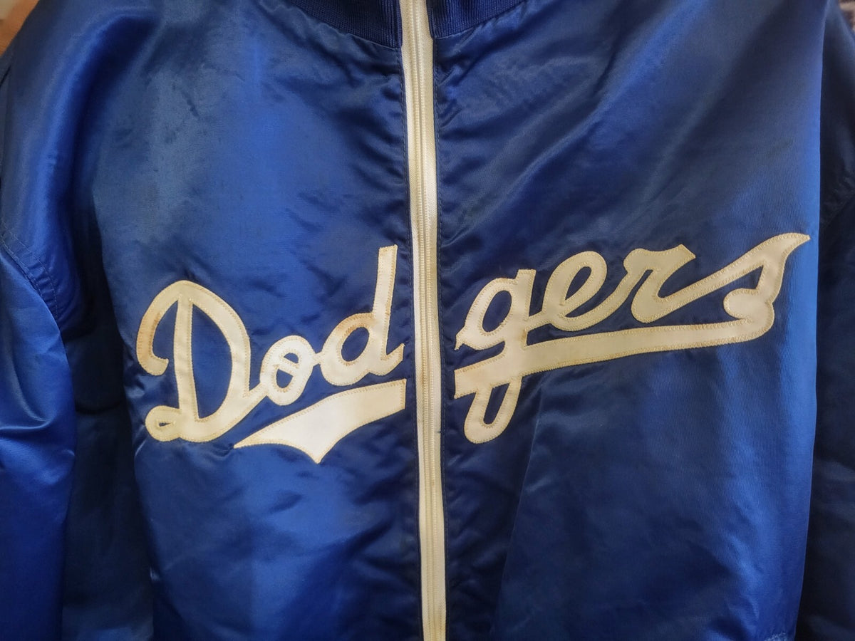VINTAGE LOS ANGELES DODGERS DANNY GOODMAN SATIN JACKET OFFICIAL PLAYER WORN 2XL